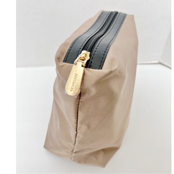 BOSTANTEN Nylon Travel Bag Cosmetics Designer Small Pouch Champagne - Picture 2 of 7